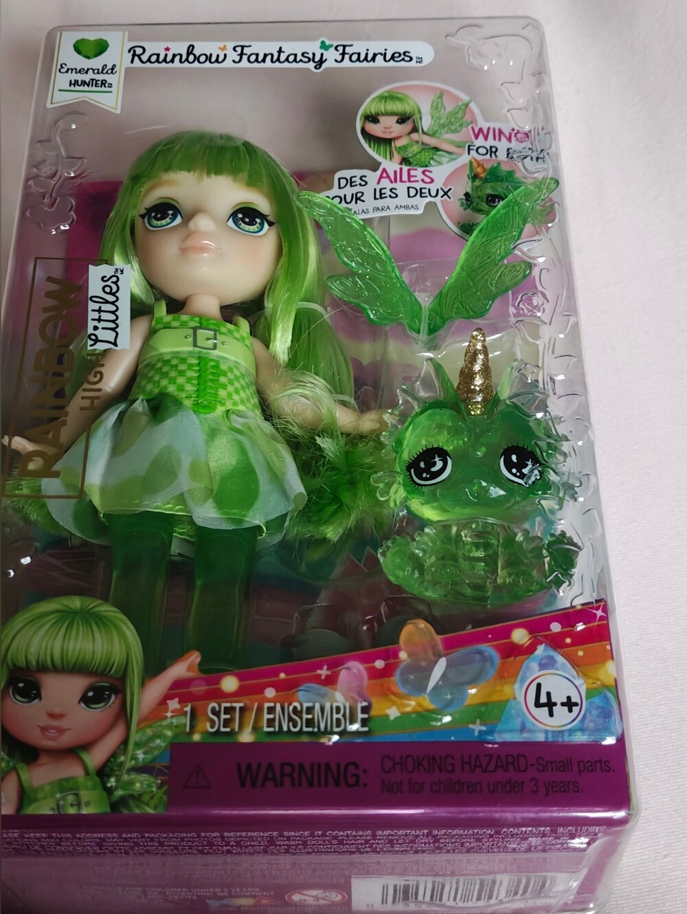Rainbow Fantasy Fairies Emerald Hunter Doll In Brand New Unopened Condition